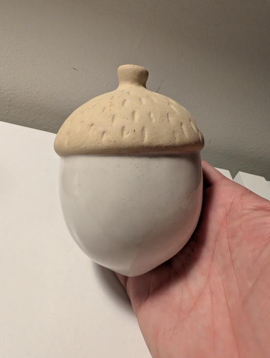 Fall Decor Bundle - Sitting Gnome, Ceramic Acorn & Wool Felt Pumpkin - Picture 3 of 6